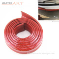 2.5m Red Carbon Fiber Texture Bumper Spoiler Car Lip Chin Sticker